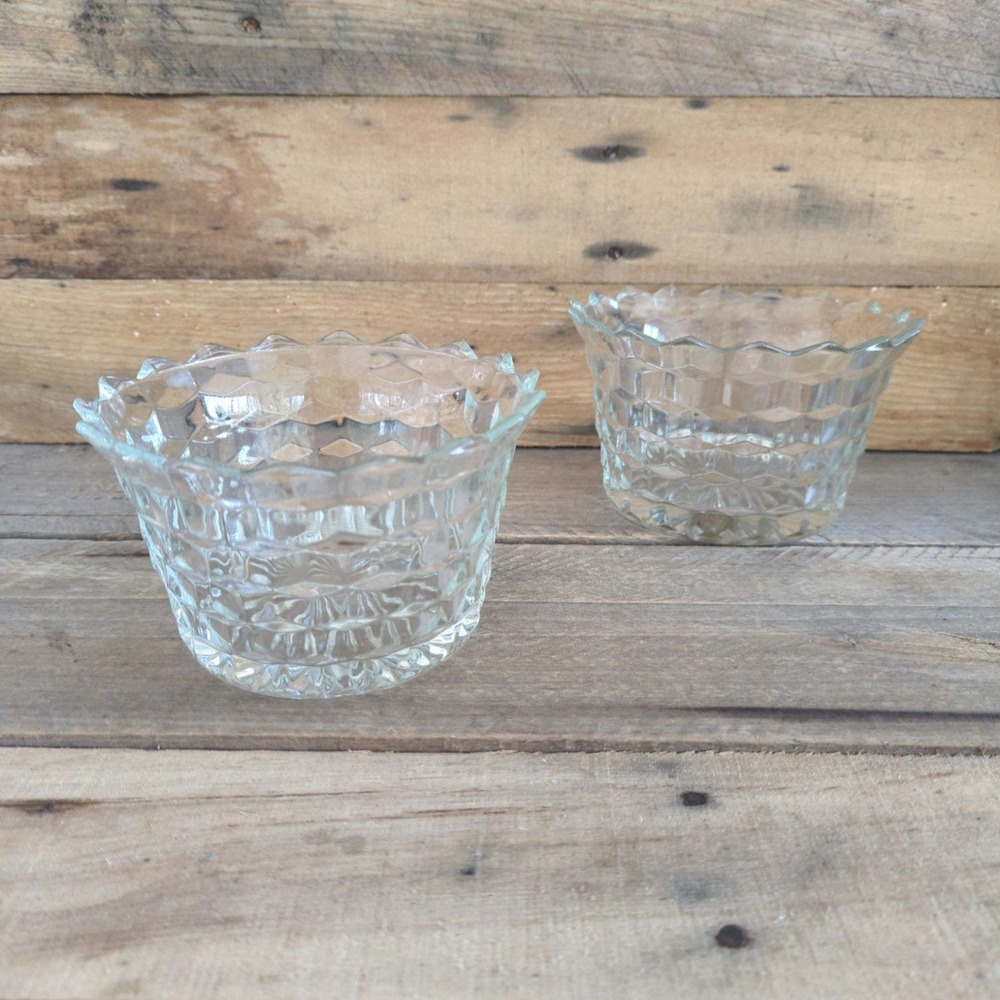 Vintage 1964 Whitehall Clear 6" Compote by Colony Set of Two